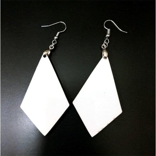 10 Pairs/Lot Blank MDF Board Sublimation Printing Earrings DIY Jewelry Accessory For Heat transfer earring