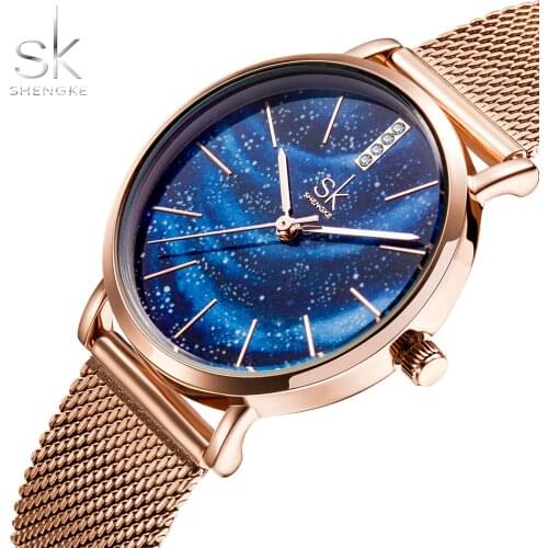 Shengke Luxury Starry Sky Watch Women Watches Fashion Diamond SK Women Wrist Watch Ladies Clock Relogio Feminino Reloj Mujer