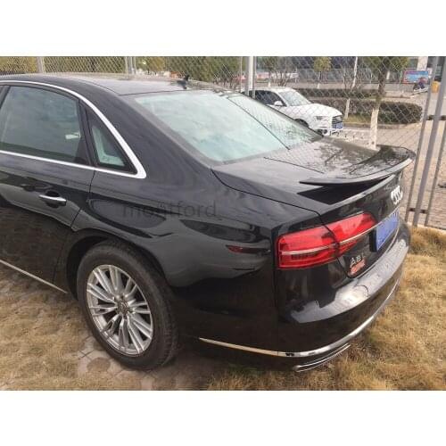 SHCHCG For Audi A8 Spoiler 2015 2016 2017 Exterior ABS Plastic Unpainted Primer Color Rear Wing Trunk Lip Spoiler Decoration
