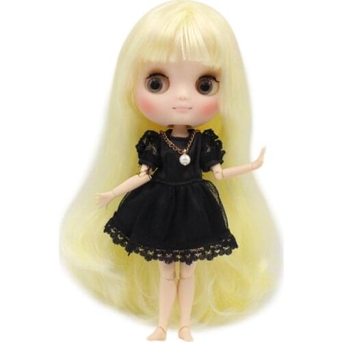 Middie blyth doll 1/8 20cm light yellow hair with bangs/fringes joint body matte/frosted face gift toy BL288