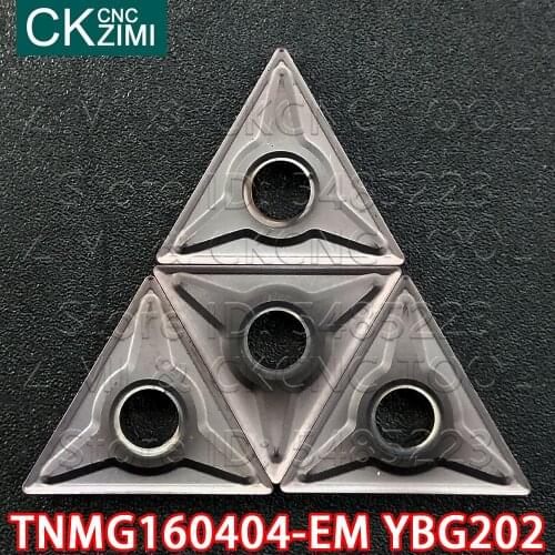 TNMG160404-EM YBG202 TNMG331-EM YBG202 CNC Carbide Insert External wood Turning Inserts tools TNMG for stainless steel and steel