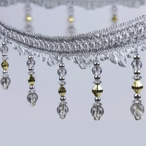 12Yard/Lot 8 Colors Curtain Sofa Lace Tassel Fringe Trim DIY Love Beads Drapery Sewing Decoration Accessories