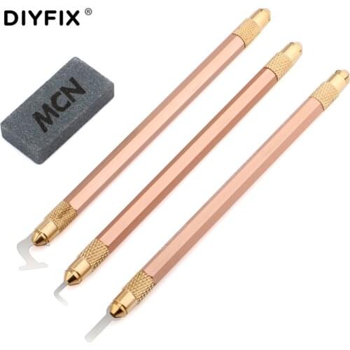 DIYFIX 4 in 1 CPU NAND Removal Graver Blade Glue Cleaning Pry Knife For iPhone BGA Motherboard Repair DIY Hand Tools Knives