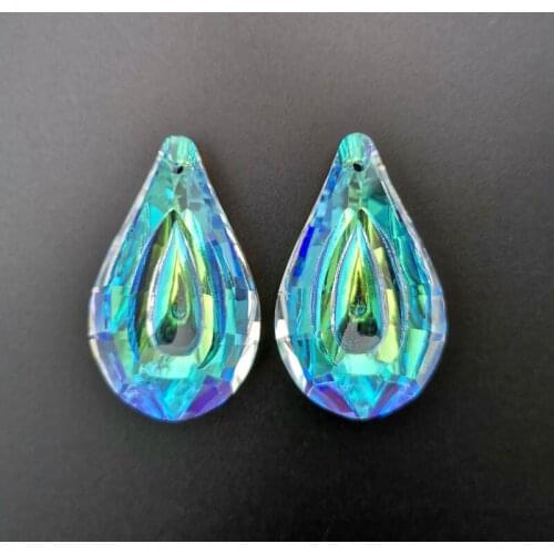 50mm Crystal Pipa Sun Catcher Chandelier Pendant Lamp Prism Decoration Hanging Suncatcher Home Wedding Window DIY Decor Ornament