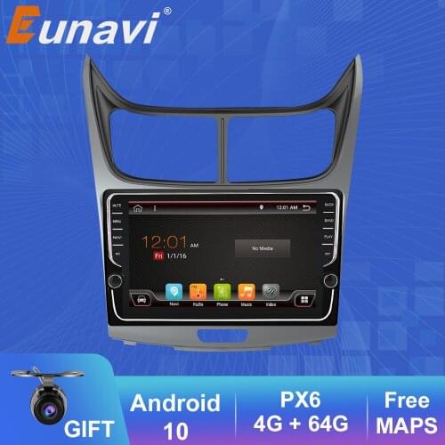 Eunavi 2 din Android10 Car Multimedia Video Player for Chevrolet Sail 2009-2013 Autoradio stereo GPS Navigation TDA7851 headunit