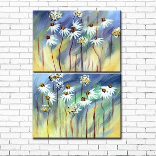 No frame pastoral cartoon dandelion flower canvas printings oil painting printed on canvas home wall art decoration picture