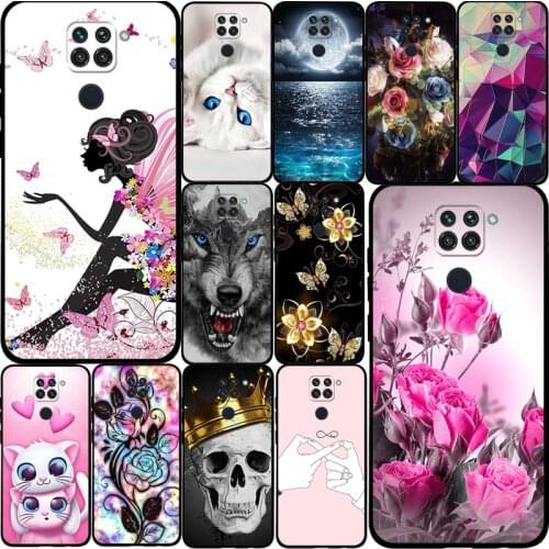 For Redmi 10X 10 X 4G Note 9 Note9 Case Soft TPU Silicone Case For Xiaomi Redmi 10X 4G Note 9 Cover Rose Capa For Redmi10x Shell