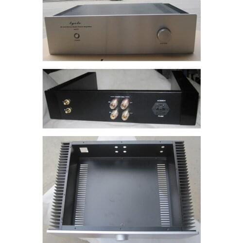 KYYSLB DIY Box Amplifier Case 430*115*308mm Enclosure Q430 External Heatsink Class A Amplifier Chassis Housing with Radiator
