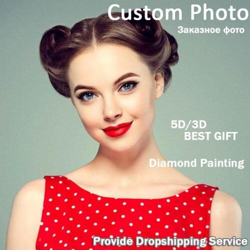 Photo Custom Diamond Painting Full Square Drill 5D Diamond Embroidery Cross Stitch Picture Of Rhinestone Crafts Kit