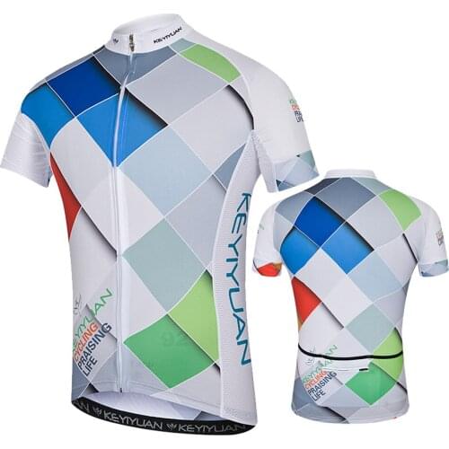 KEYIYUAN 2021 Spring Summer Mens Short Sleeve Cycling Jersey MTB Cycling Equipment Camisa Ciclismo Trikot