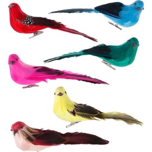 Artificial Foam Feather Simulation Bird DIY Party Crafts Magnet Decorative Doves Artificial Foam Feather
