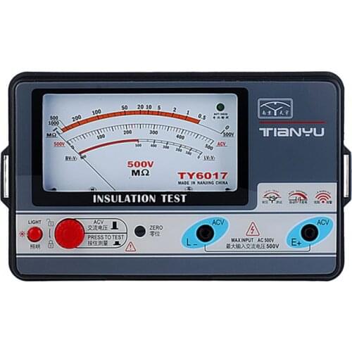 TY6017 500V insulation resistance meter,analog INSULATION TESTER,0.5-1000M
