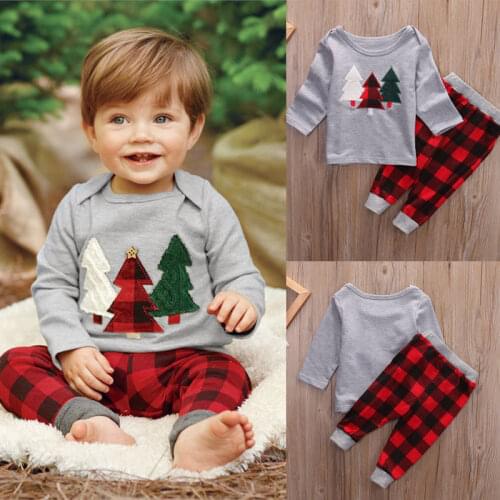 Pudcoco Suit fo Boy 2PCS Baby Kid Boy Clothes Set T-shirt Tops Pants Leggings Outfits Christmas Gift