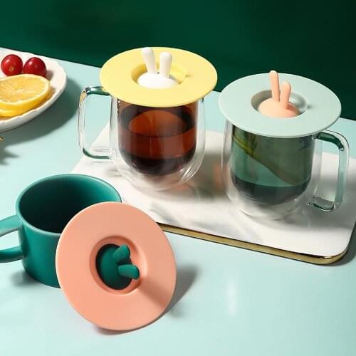 10CM Round Silicone Cup Lids Universal Ceramic Cup Lid Glass Water Cup Tea Cup Accessories Dustproof Mug Lid
