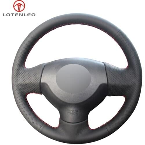 LQTENLEO Black PU Artificial Leather Steering Wheel Cover For Mitsubishi Lancer X 10 2007-2015 Outlander 2006-2013 ASX 2010-2013