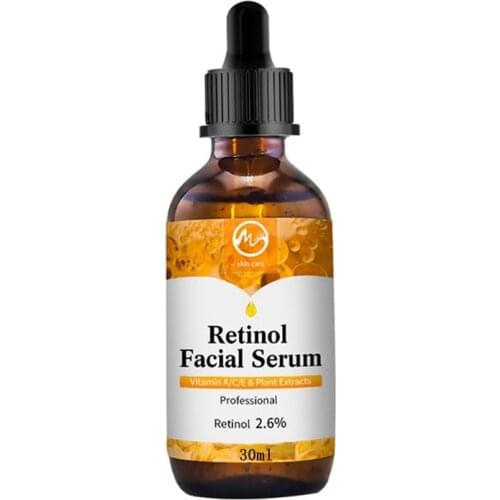 Minch Retinol 2.6% Facial Serum Anti Wrinkle Remove Dark Spots Natural Face Essence Anti-Aging Whitening Skin Care Serum 30ml