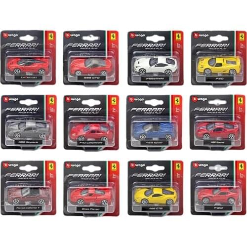 7.5CM Bburago 1:64 Alloy Model Cars Toys Classic Color Ferrari Three-inch Simulation Car Blister Card Packaging Children Toys