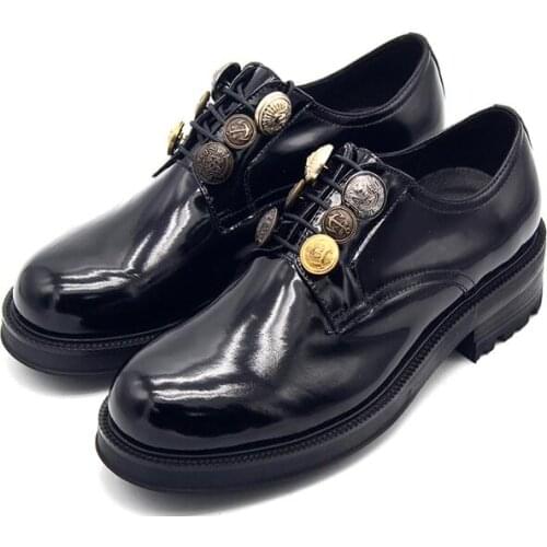 New arrival increase derby men shoes fashion handmade lace up shoes for men button wedding shoes
