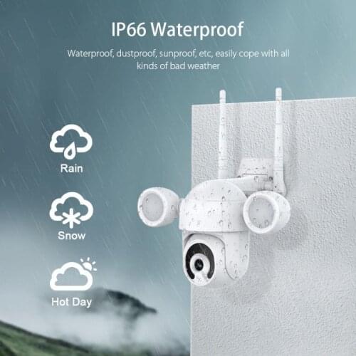3MP PTZ Tuya Outdoor Wifi IP Camera Wireless Human Detect Cam 1080P Night Vision IP66 Wateproof Camera Security CCTV Camera