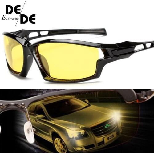 2019 New Night Vision Sunglasses Men Brand Designer Fashion Polarized Night Driving Enhanced Light At Rainy Cloudy Fog Day