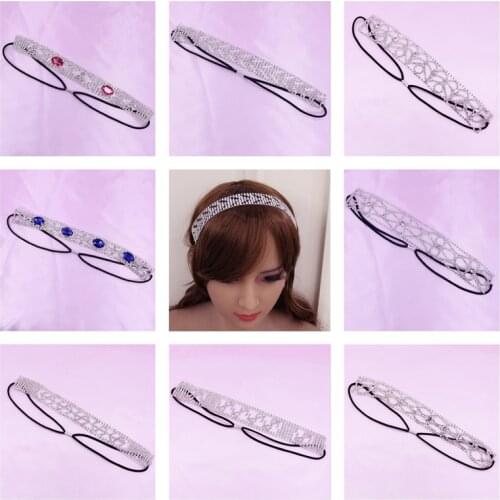 2021 New Fashion Hot Sale ExplosionBling Rhinestone Bangs Clip Headband Headband for Women Girl Hair Accessories Headwear