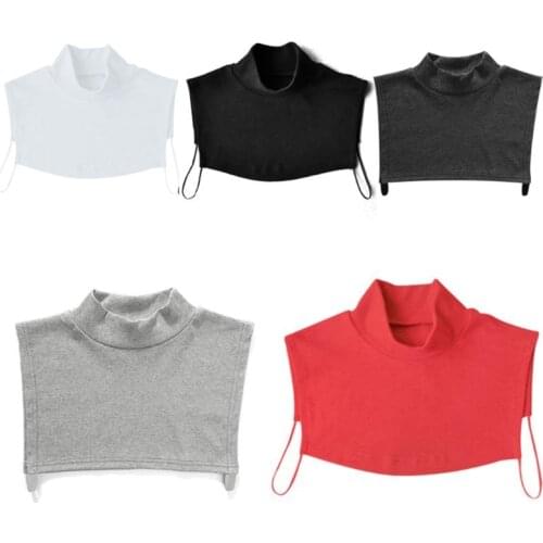 Unisex Solid Color Turtleneck Half Top Dickey Detachable Fake Collar Neck Warmer