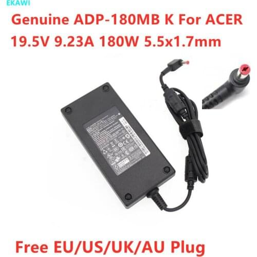 Genuine 19.5V 9.23A 180W 5.5x1.7mm ADP-180MB K A17-180P4A A180A034P Power Supply AC Adapter For ACER 180W Laptop Power Charger