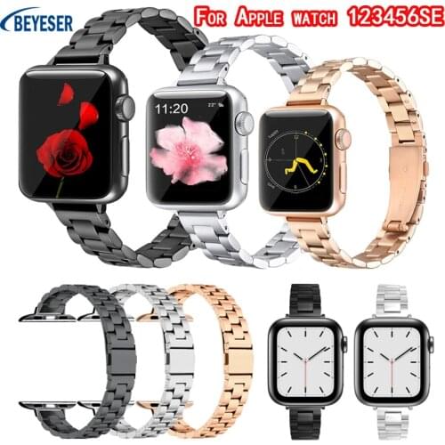 Stainless Steel Band For Apple Watch 1 2 3 (38/40mm) Smart Wristband Bracelet Replacement Watchband For 4 5 6 SE (42/44mm) New