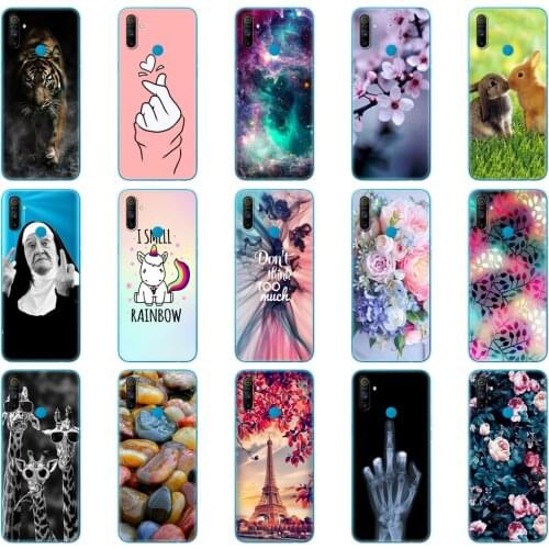Silicon Case For Realme C3 Case Painting Soft TPU Back Phone Cover For OPPO Realme C 3 RMX2020 Protective Coque Capa 6.5 inch