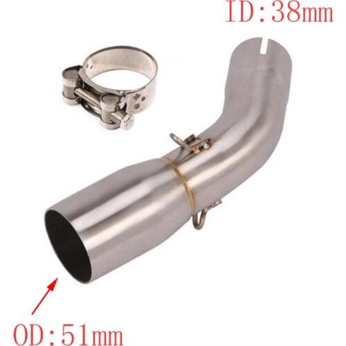 Slip On For SV 650 SV650 2016 2017 SV650X 2018 2019 2020 Motorcycle Exhaust Muffler Escape Modiifed Mid Connection Link Pipe