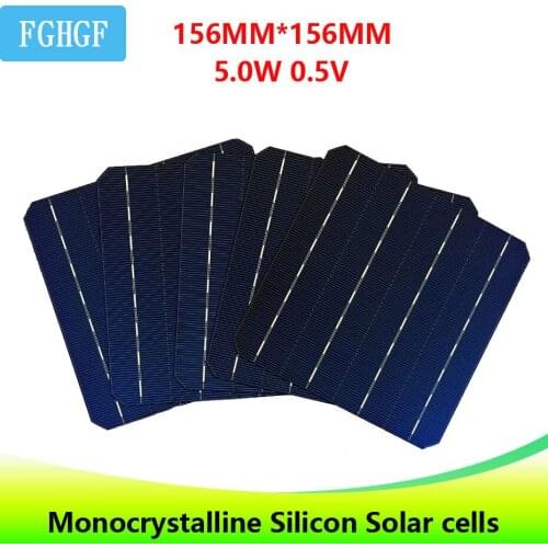 30Pcs 5W 0.5V cargador solar high Effciency Photovoltaic panel solar Monocrystalline Silicon Solar Cell 6x6 For DIY Solar Panel