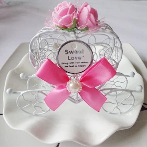 Ribbon bow wedding pumpkin carriage candy boxes Chocolate Boxes Gifts bridal baby shower favor containers party supplies