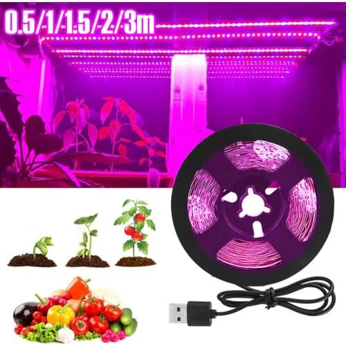 LED Grow Light 60 LEDs/meter Full Spectrum LED Strip Lights Phyto Lamps For Greenhouse Hydroponic for Indoor Plants