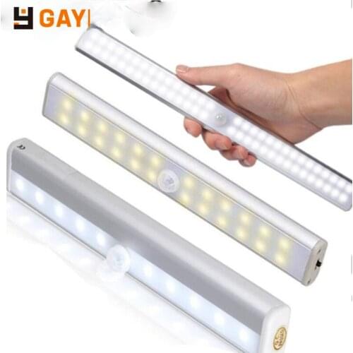 LED Night Light Bedside Wall Lamp for Stairs Corridor Toilet Kitchen Ultra-thin Cabinet Closet Light USB Recharge Motion Sensor