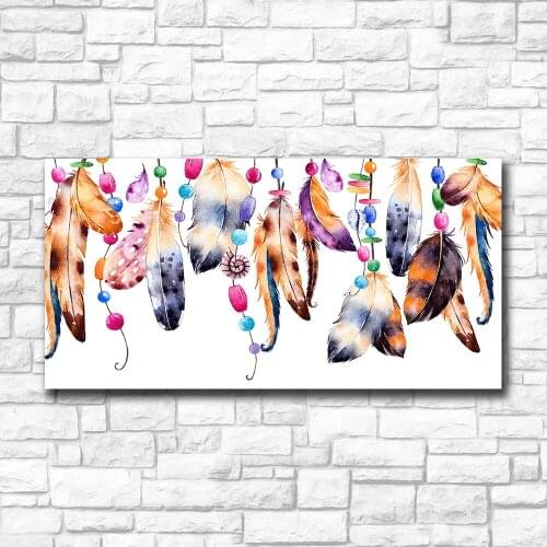 Wxkoil Wall Art Ink Art Feather Decoration Home Decor On Canvas Modern Wall Art Canvas Print Poster Canvas Painting No Framed