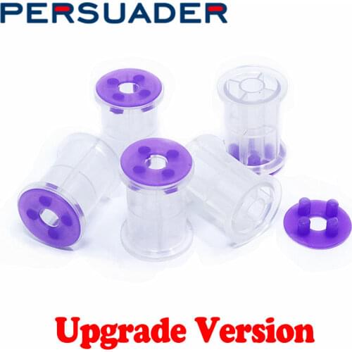 Persuader 5pcs empty bobbin spools with buckle cap high polymer material fly tying thread spool fly Fishing tackle accessories