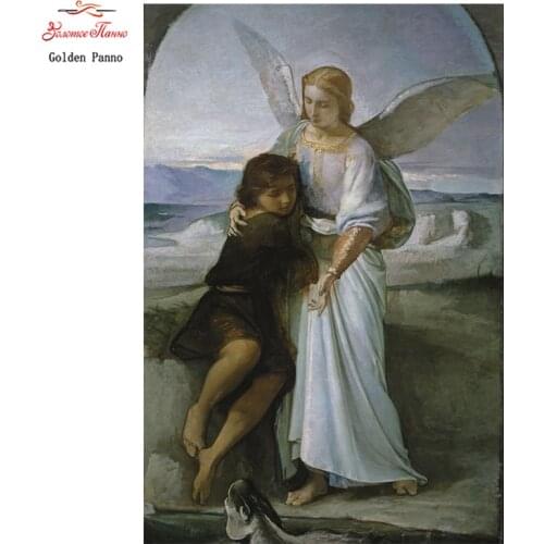 Golden Panno 5D crystal square diamond painting embroidery Home Decor dimond mosaic religious for people gift 09