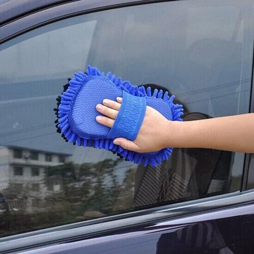 1pc Coral Mitt Car Wash Glove Microfiber Anti-scratch Cleaning Washing Brush Car Wax Detail Cleaning care Glove color random