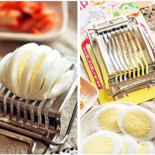 1PCS Stainless Steel Boiled Egg Slicer Section Cutter Mushroom Tomato Cutter Cooking Kitchen Fruit Bakeware Cookie Novelty Tool