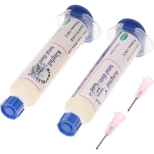 2 Pcs 10CC RMA-218 BGA Reballing No-Clean Repair Solder Flux Paste With Needles D17_F