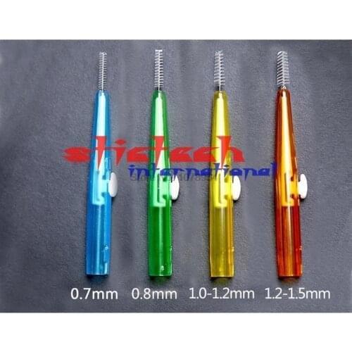 By ems or dhl 20sets 60 Pcs/Set Oral Care Push-Pull Interdental Brush Orthodontic Toothbrush Colorful