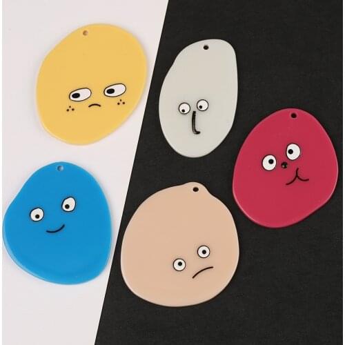 HAOSAW 6Pcs Jewelry Accessories/Choose/DIY Charms/Funny Expression Shape/Hand Made/Earrings Pendant/Jewelry Findings Components