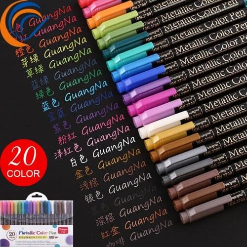 DIY Album Art Marker Pen 12 Colors or 20 Colors Per Set Color Metal Color Paint Pen