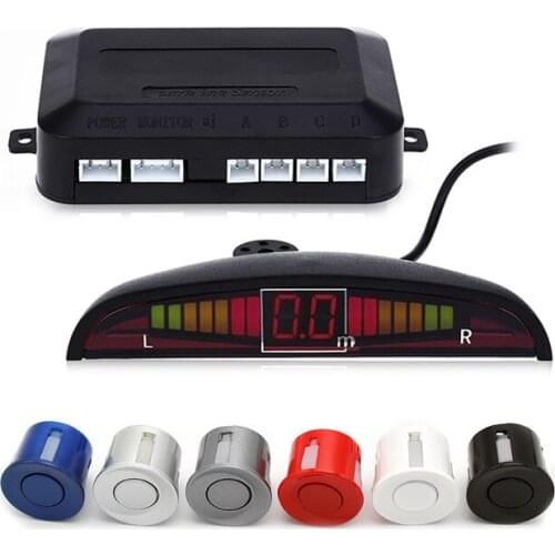 1Set Car LED Parking Sensor Kit 4 Sensors for all cars Reverse Backup Radar Monitor System 12V 5 Colors