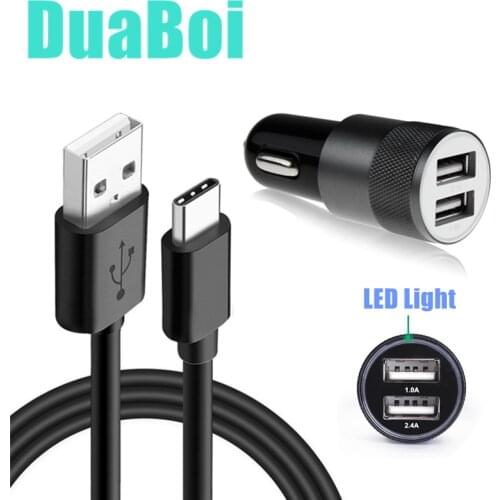 Dual USB Car Charger Adapter For iPhone se 6s 7 Plus 11 Pro USB Type C Charging Cable For Realme 5s XT Redmi note 8 VIVO V17 Pro