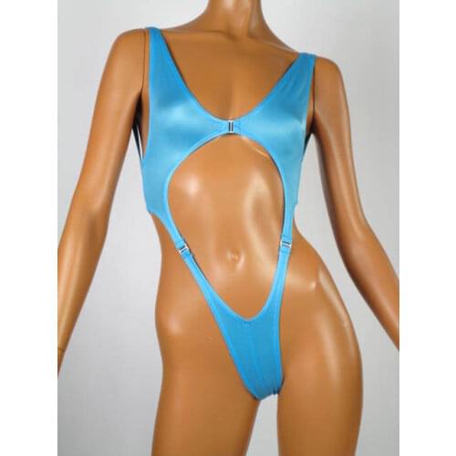 Free Shipping Sexy Swimsuits Thong One Piece Swimwear Backless Midriff Swimsuit Women Thong Bathing Suits Bodysuit