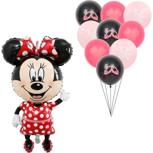 Large Minnie Mickey Mouse Foil Balloons 1st Birthday Party Decorations Kids Balloon Childrens Toy Baby Shower Girl Boy Globos