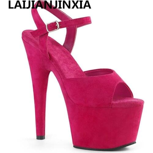 Summmer Lady Dress Nightclub Party 15cm High-Heels Sandals Dance Shoes Model High Heels Lady Dance Shoes