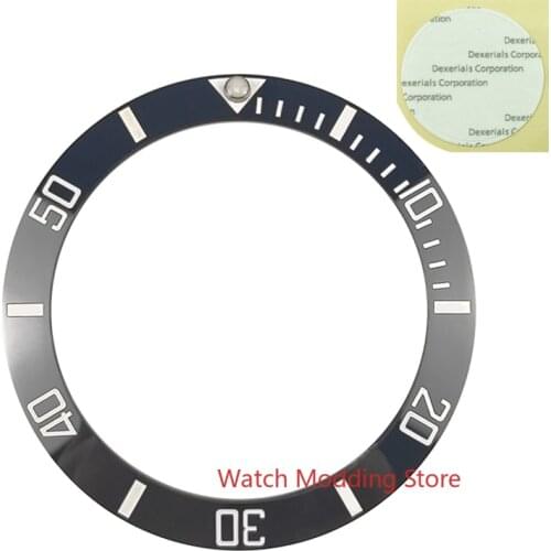 HQ 40mm Black White/Orange Printing Ceramic Bezel Insert Fit Sea Dweller Divers Style Mens Watch Super Luminous Pip