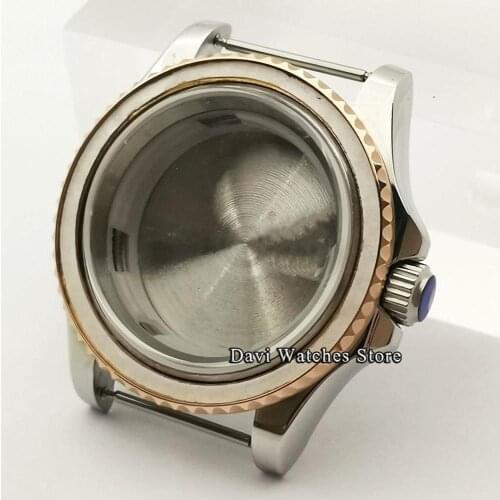 ROSE Gold 40mm Watch Case Fit For ETA 2836,DG2813/3804 Miyota 82Series Movement